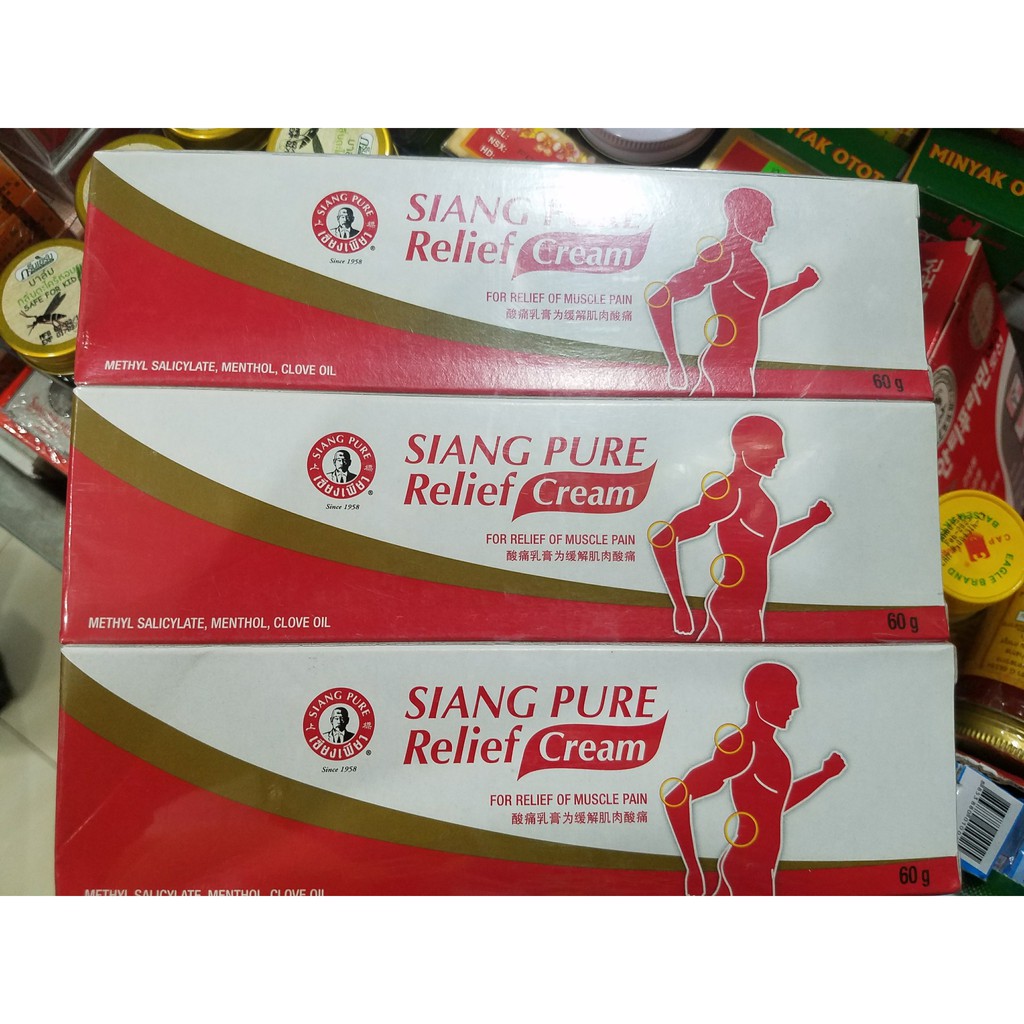 Gel nóng xoa bóp Siang Pure Relief – Thái Lan  tuýp 60g