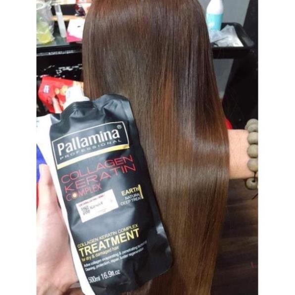 Kem hấp ủ dưỡng tóc collagen hấp phục hồi tóc COLAGEN  PALLAMINA túi 500ml hàng chính hãng