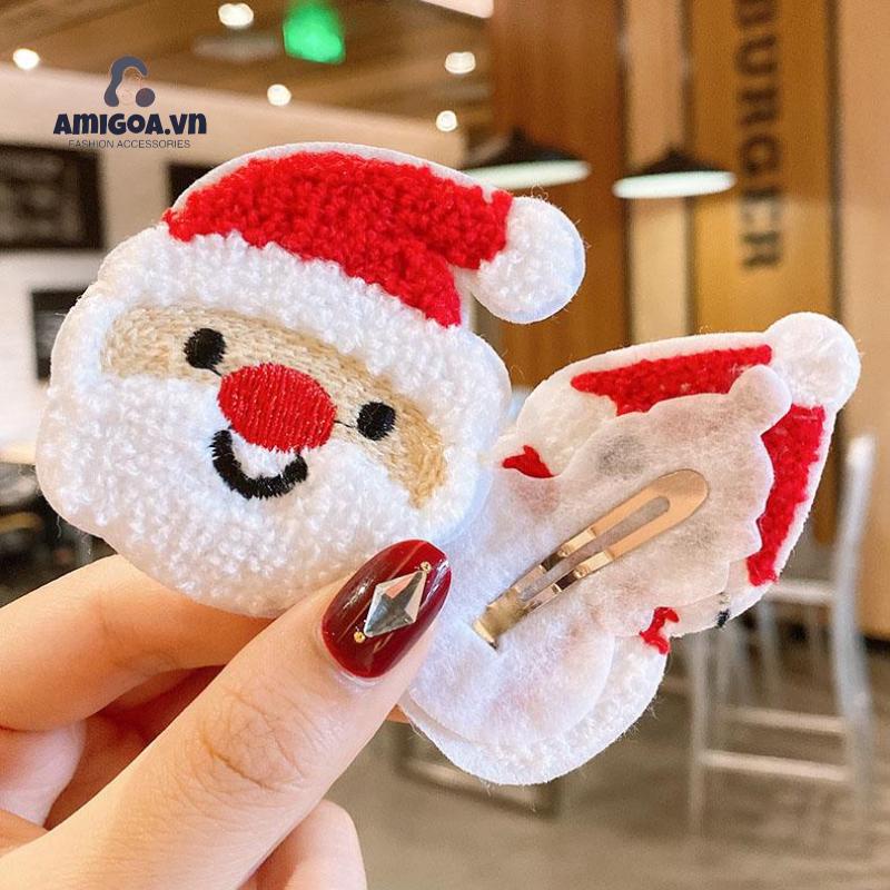 ✨✨Kẹp tóc BB bằng len dệt kim hình hươu giáng sinh dễ thương