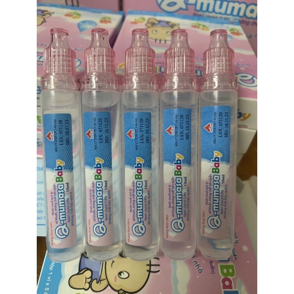 Nước muối sinh lý vô khuẩn cho bé Q-mumasa baby 10ml_1 hộp 5 lọ