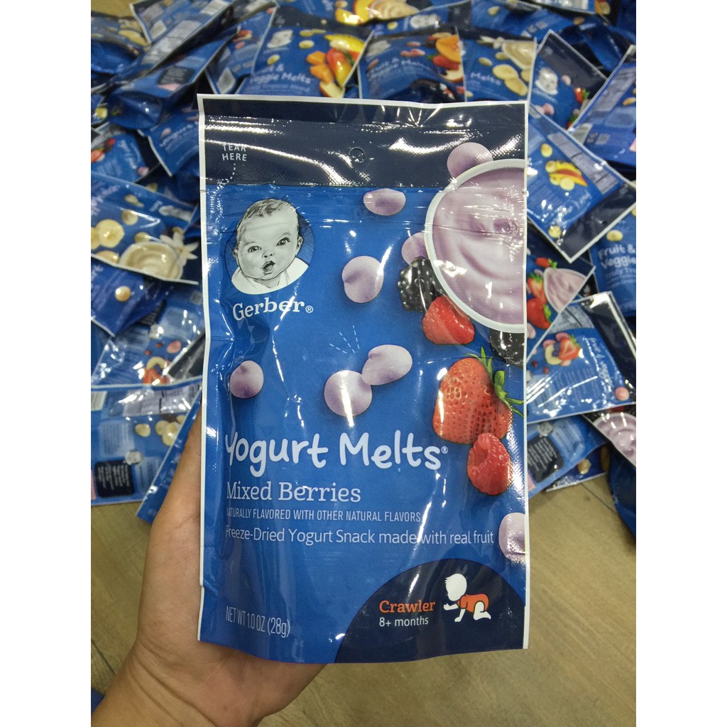 Sữa chua khô Gerber vị Mix Berry DATE 07.2021
