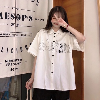 [ Order TaoBao] Áo Sơ Mi Tay Ngắn Gấu Dễ Thương