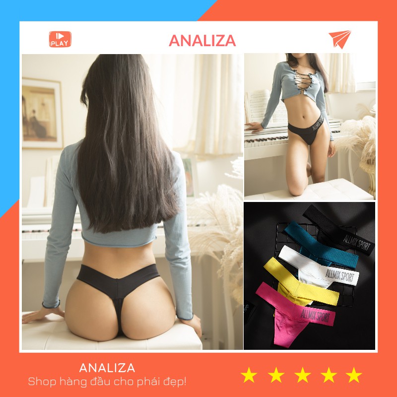 Quần lọt khe sexy cạp cao Allmix Sport QL17