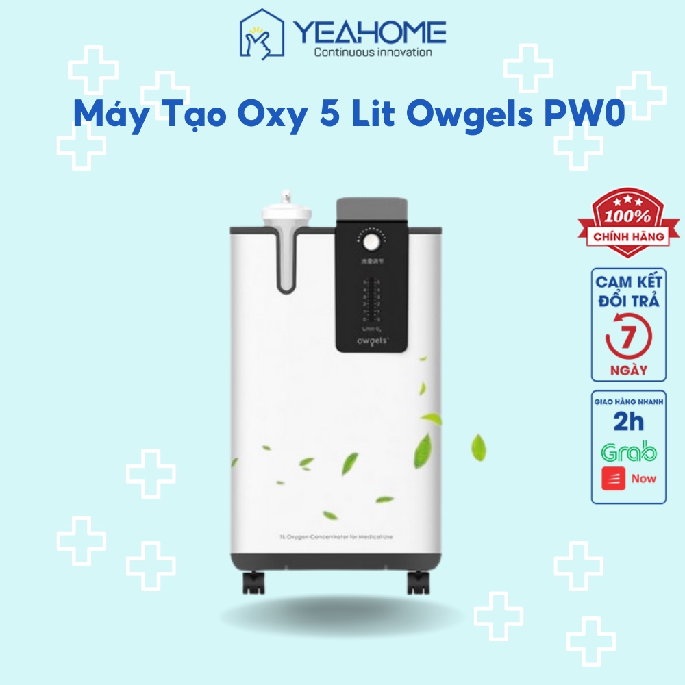 Máy Tạo Oxy Máy Thở Oxy 5 Lit Có Xông Mũi Owgels OZ-5-01PW0 Kèm Xông Khí Dung Hàng Chính Hãng - YeahomeCare Saigon