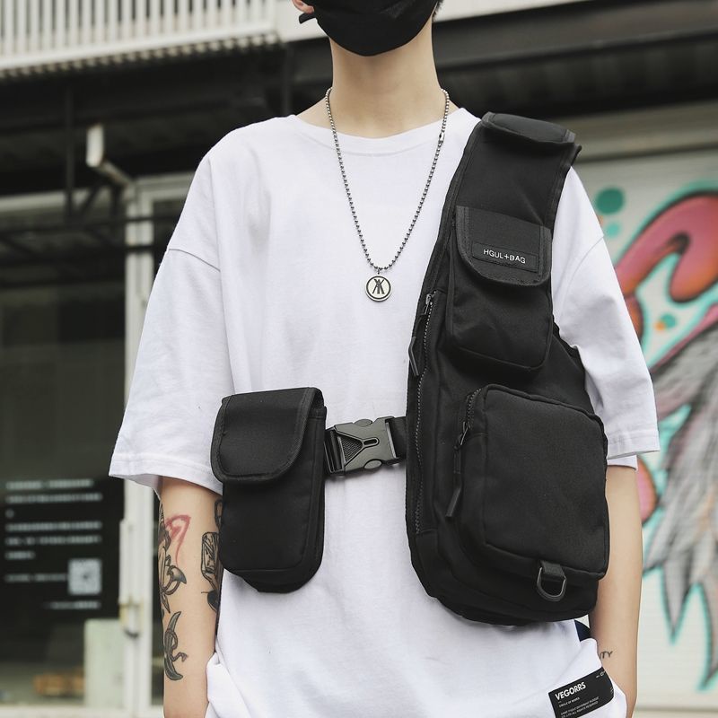Túi Đeo Trước Ngực Nhiều Túi Phong Cách Hip Hop Thời Trang Cho Nam Và Nữ