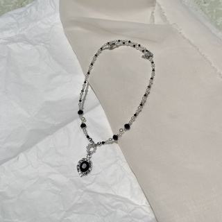 Vòng cổ Handmade Black Stone Collar HMVC08