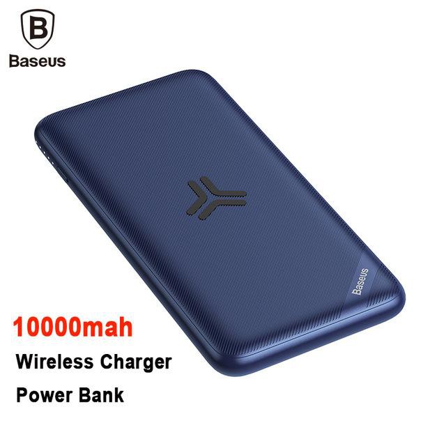 Pin Dự Phòng S10 Siêu Mỏng Sạc Nhanh 2 Chiều Không Dây 10W, Dung Lượng Pin 10000 Mah C