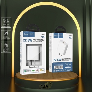 Bộ sạc nhanh hoco dc19 usb to lightning 22.5w, bộ củ và dây sạc vooc, quick charge 3.0 an toàn, đảm bảo