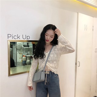 ORDER áo croptop len rút eo