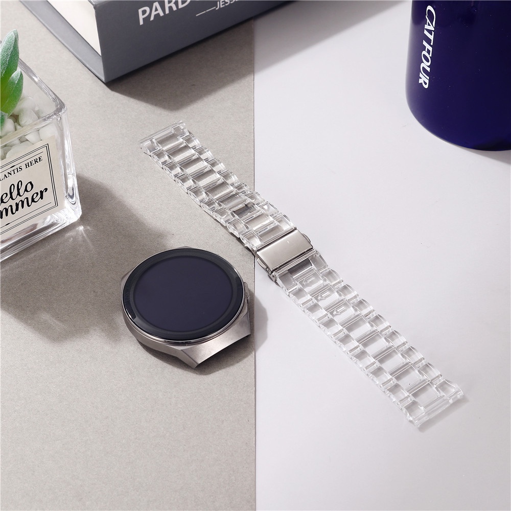 Dây đeo trong suốt 20mm 22mm cho đồng hồ Samsung Galaxy Watch Active 2/S4/42mm 46mm/Watch3 41mm 45mm/Watch4/Gear S3