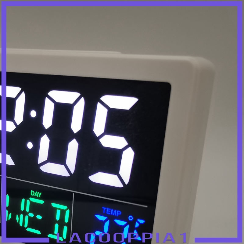 Đồng hồ báo thức kỹ thuật số để bàn có đèn LED hiển thị độ ẩm dễ đọc sách trang trí phòng ngủ