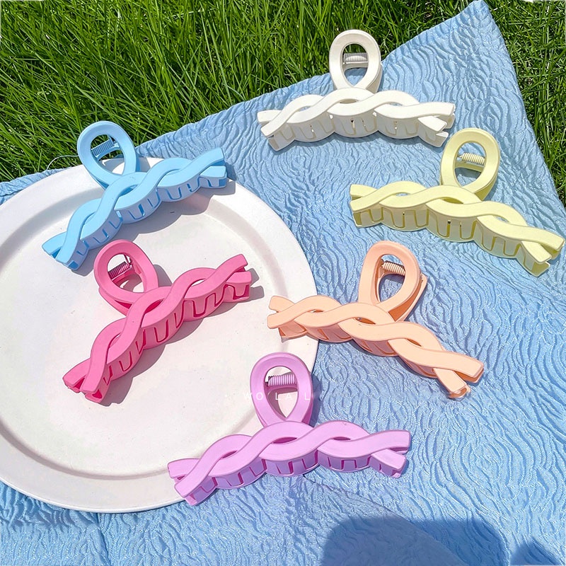 Kẹp Tóc Màu Trơn Đơn Giản Phong Cách Hàn Quốc Cho Nữ