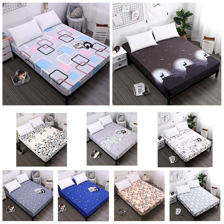 Vỏ Bọc Nệm Giường Chống Bụi Họa Tiết Sọc In Hoa