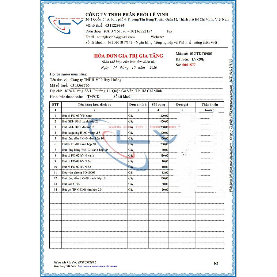 Hộp 20 cây bút bi Thiên Long TL-08 - Xanh dương