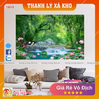 Tranh dán tường 3d Sơn Thủy Hữu Tình - 15015 Tranh 3D Phong Thủy - Giấy dán tường 3d - Song Long Decor
