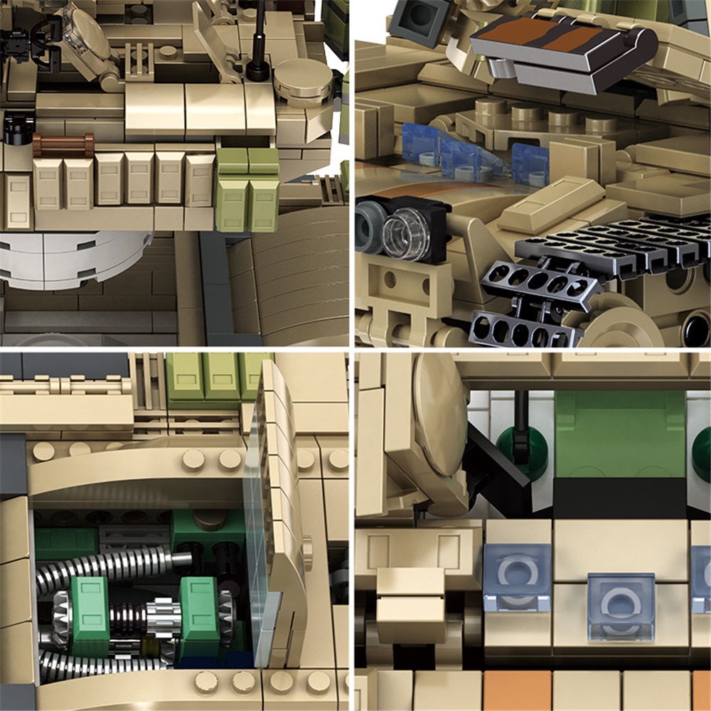 Đồ chơi Lắp ráp Mô hình xe tăng Panlos 632004 Military WW2 Series 1753PCS Israel M60 MAGACH Main Battle Tank