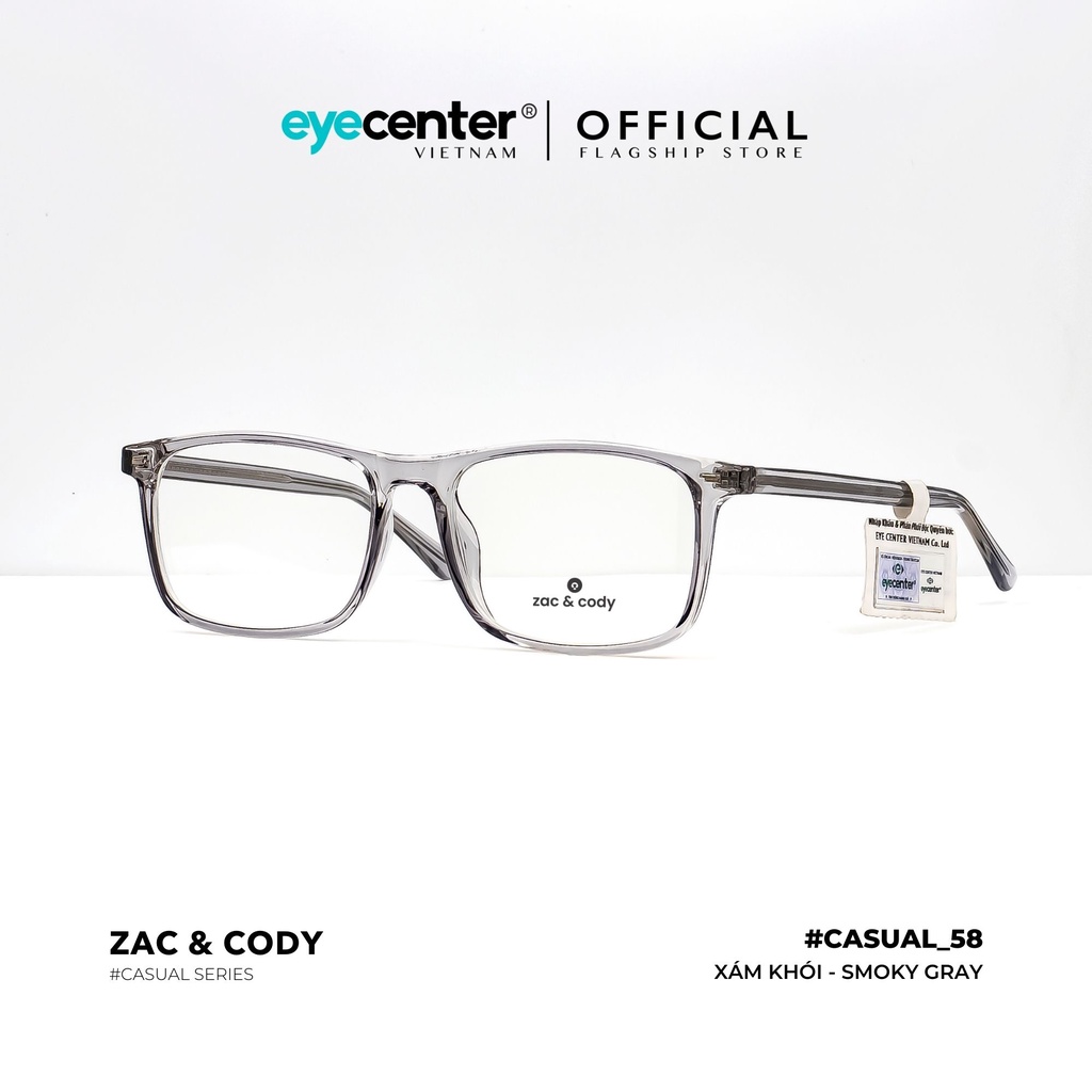 Gọng kính nam nữ chính hãng C58-S by ZAC&amp;CODY lõi thép chống gãy nhập khẩu Eye Center V