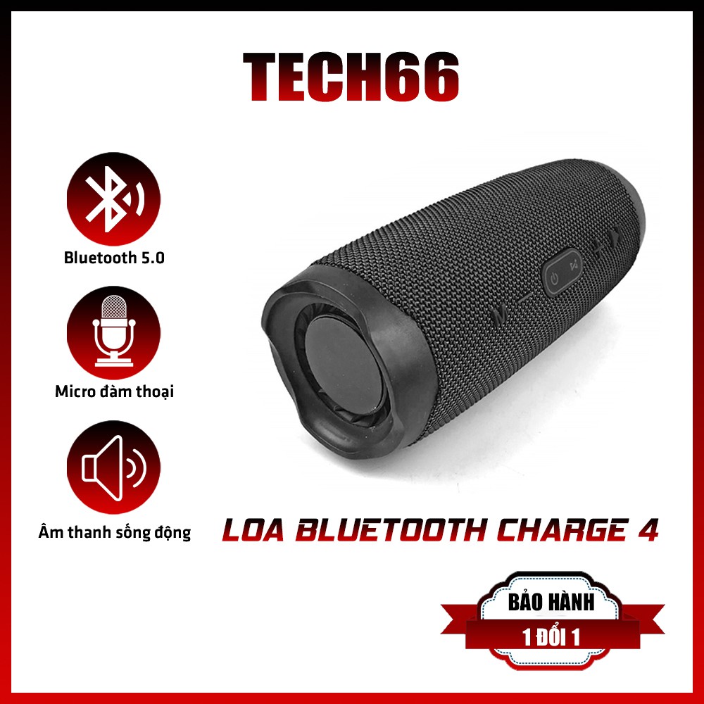 Loa bluetooth nghe nhạc Charge 4 không dây âm bass đỉnh cao, sử dụng được usb thẻ nhớ và cổng aux 3.5