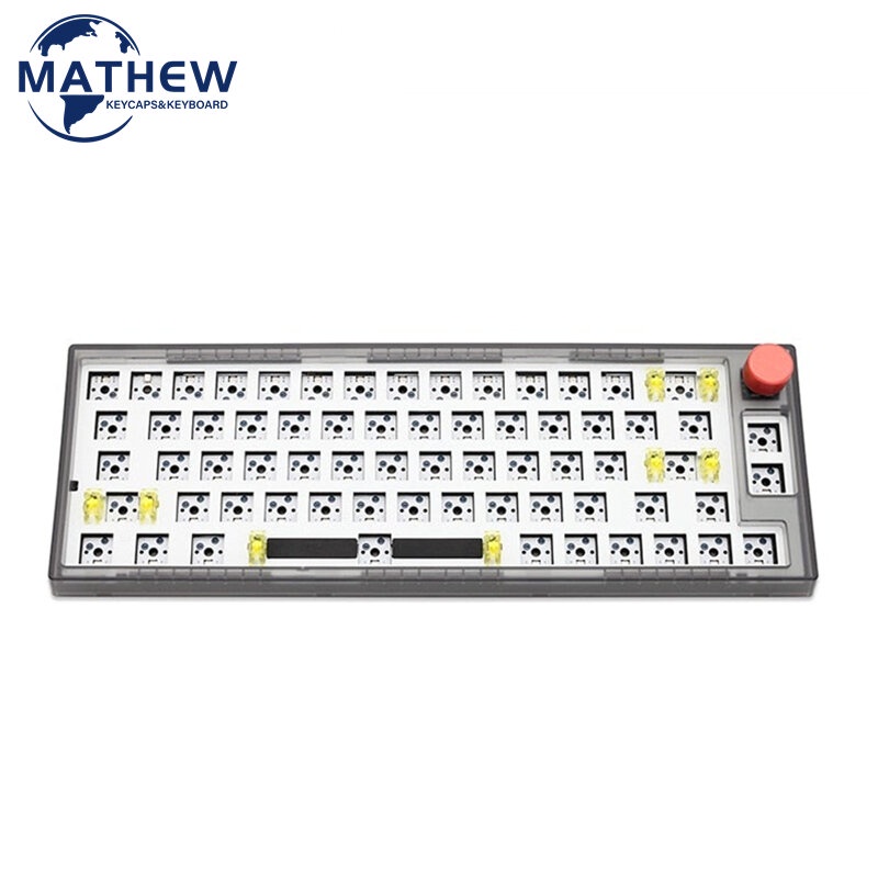 VN66 Kit Mechanical Keyboard White Cover Transparent Frame for Keyboard DIY