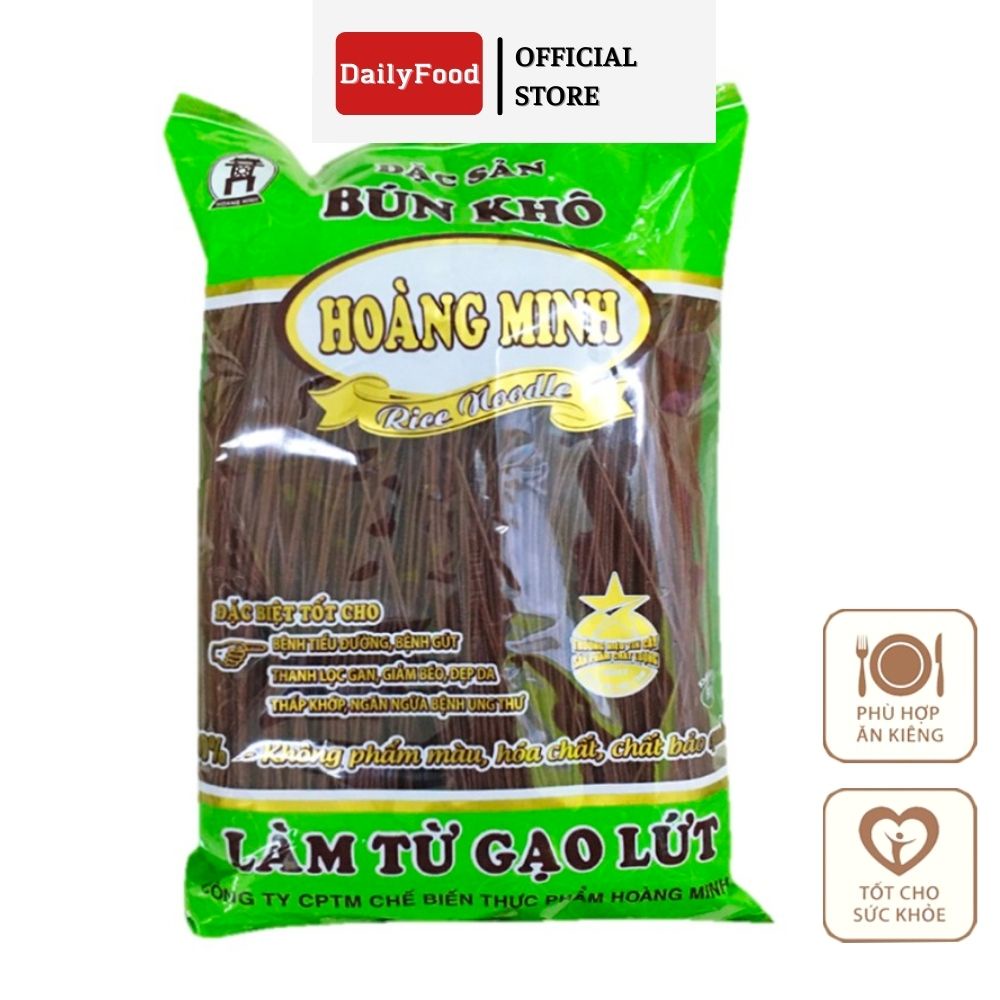 Bún gạo lứt Hoàng Minh ăn kiêng giảm cân tốt cho sức khoẻ 500gram