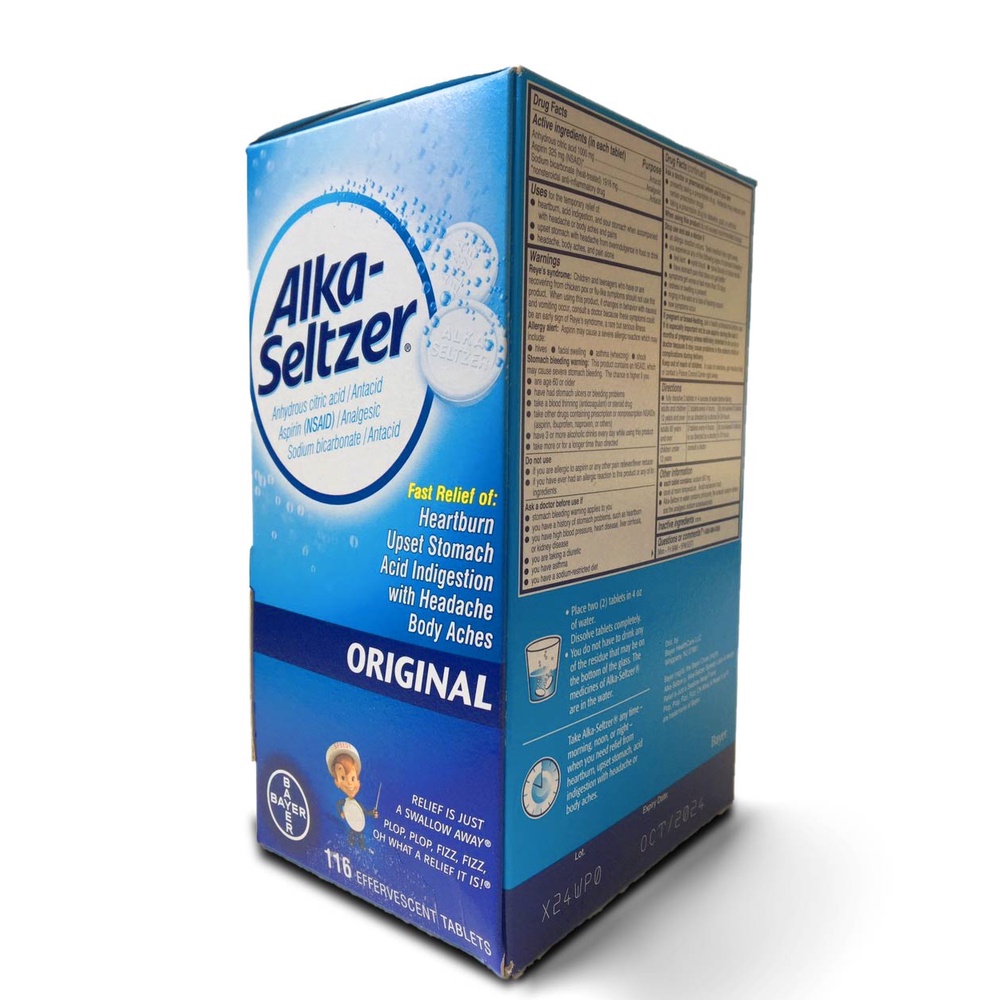 Viên sủi hỗ trợ tiêu hóa alka seltzer original effervescent tablets 116 - ảnh sản phẩm 2