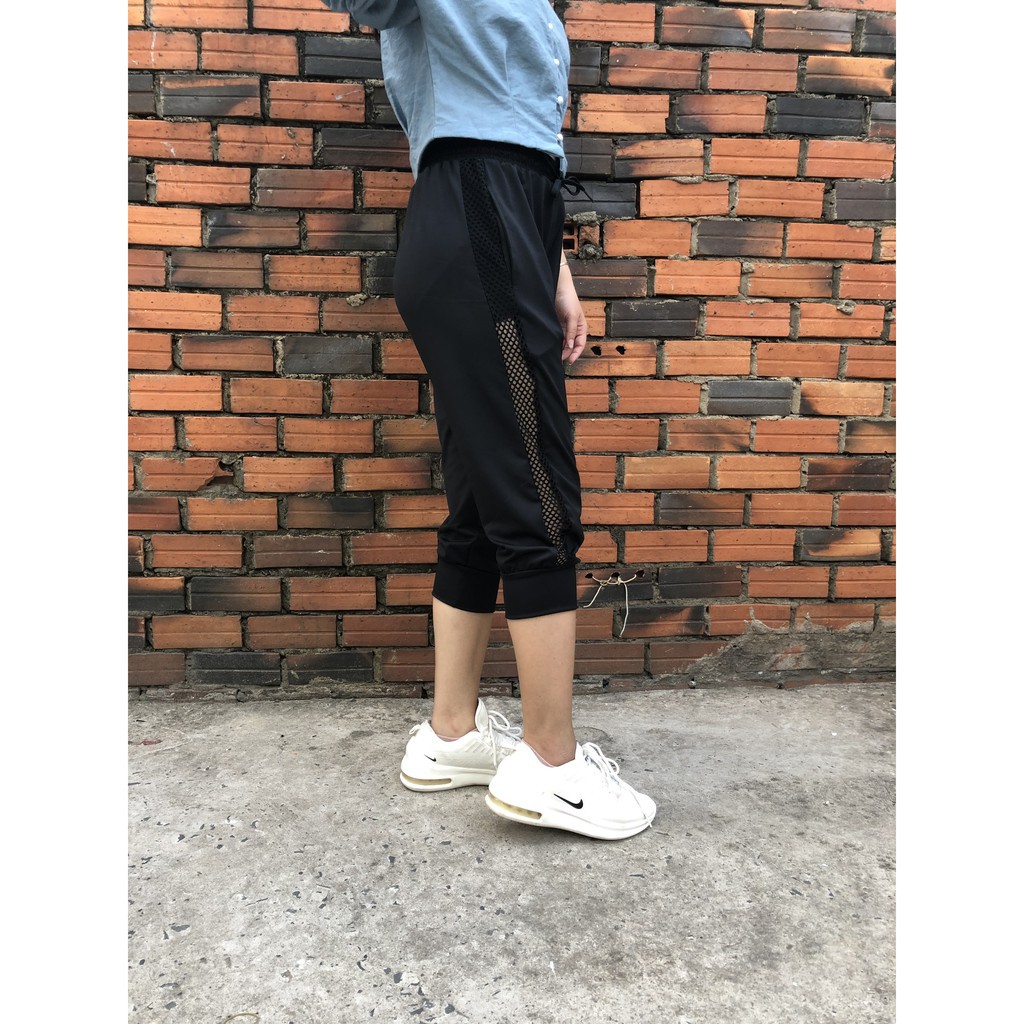 QUẦN JOGGER PHỐI LƯỚI - QUẦN LỬNG NỮ
