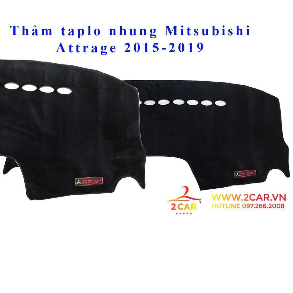 [Mã LIFEAU5SALE giảm 20k đơn 50k] Thảm taplo Mitsubishi Attrage nhung lông cừu