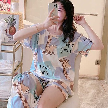 Set Đồ Ngủ Icon Zoo - Rere.Store [FREESHIP] - Bộ áo cộc quần cộc mặc nhà form rộng oversize Ulzzang | BigBuy360 - bigbuy360.vn