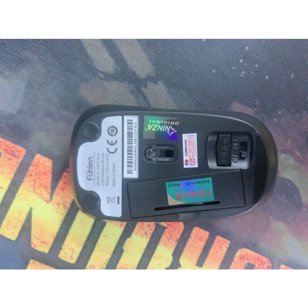Chuột không dây fuhlen A06G màu đen  - bảo hành 2 năm đổi mới