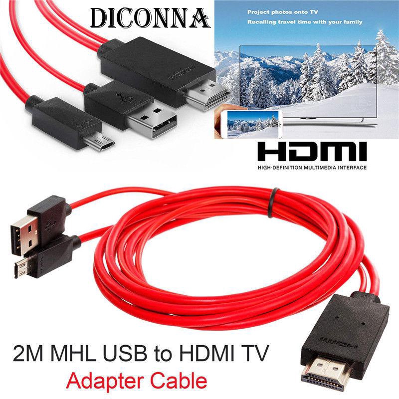 Cáp chuyển đổi từ Micro USB 11PIN sang HDMI 1080P HD TV dài 2m chuyên dụng cho Android / Samsung