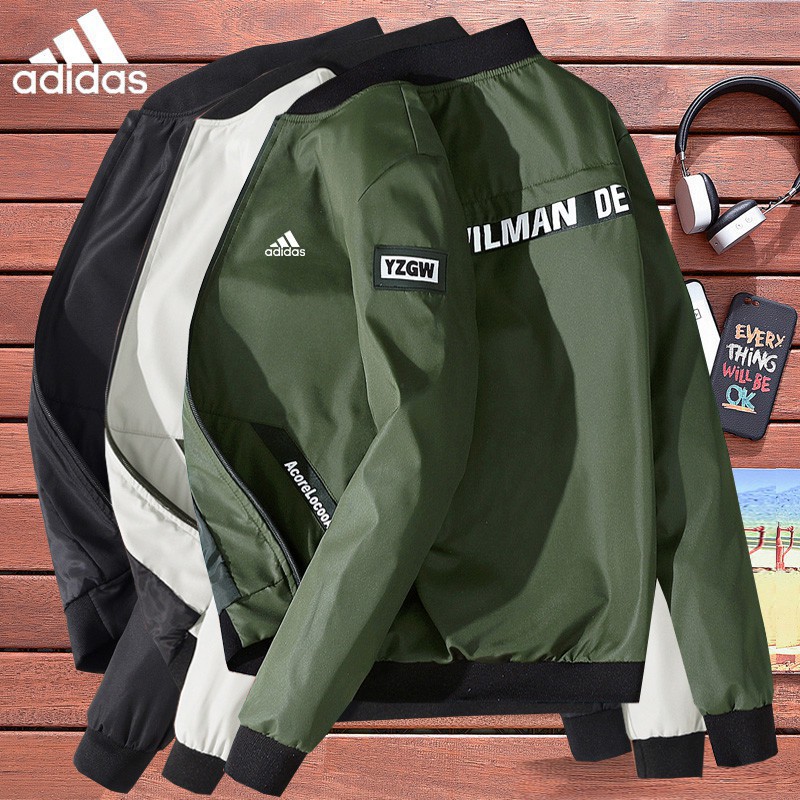 Áo Khoác Bóng Chày Adidas Chống Gió Chống Thấm Nước Dáng Ôm Thời Trang Xuân Thu Chất Lượng Cao Cho Nam 2021