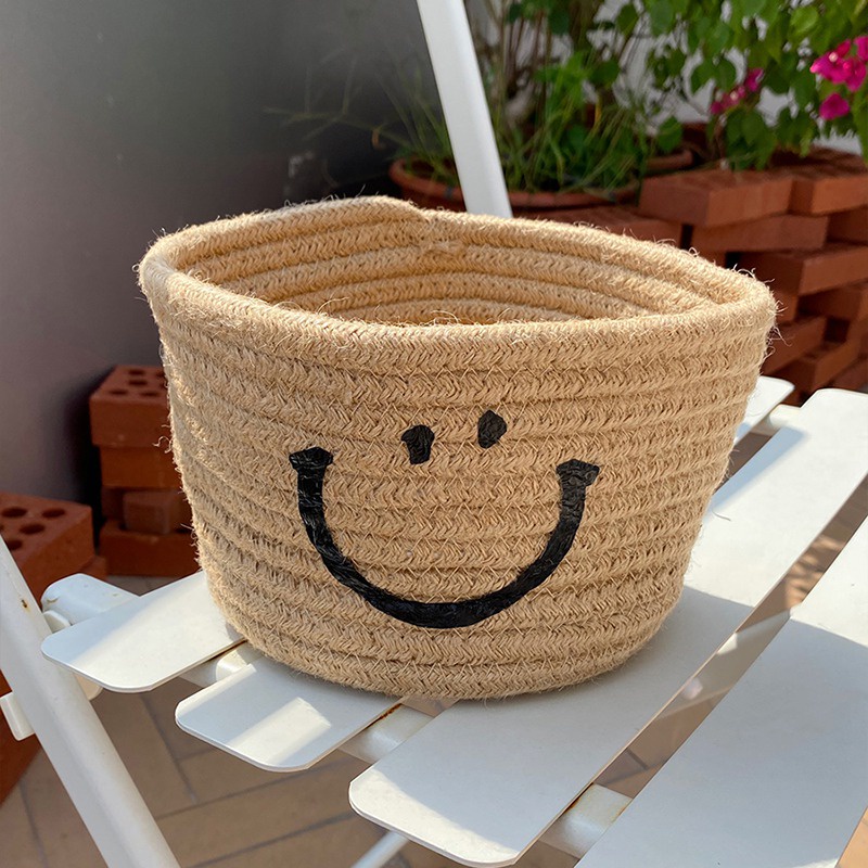 Giỏ Đựng Đồ Bằng Dây Cotton Đan Handmade Dày Dặn Tiện Dụng