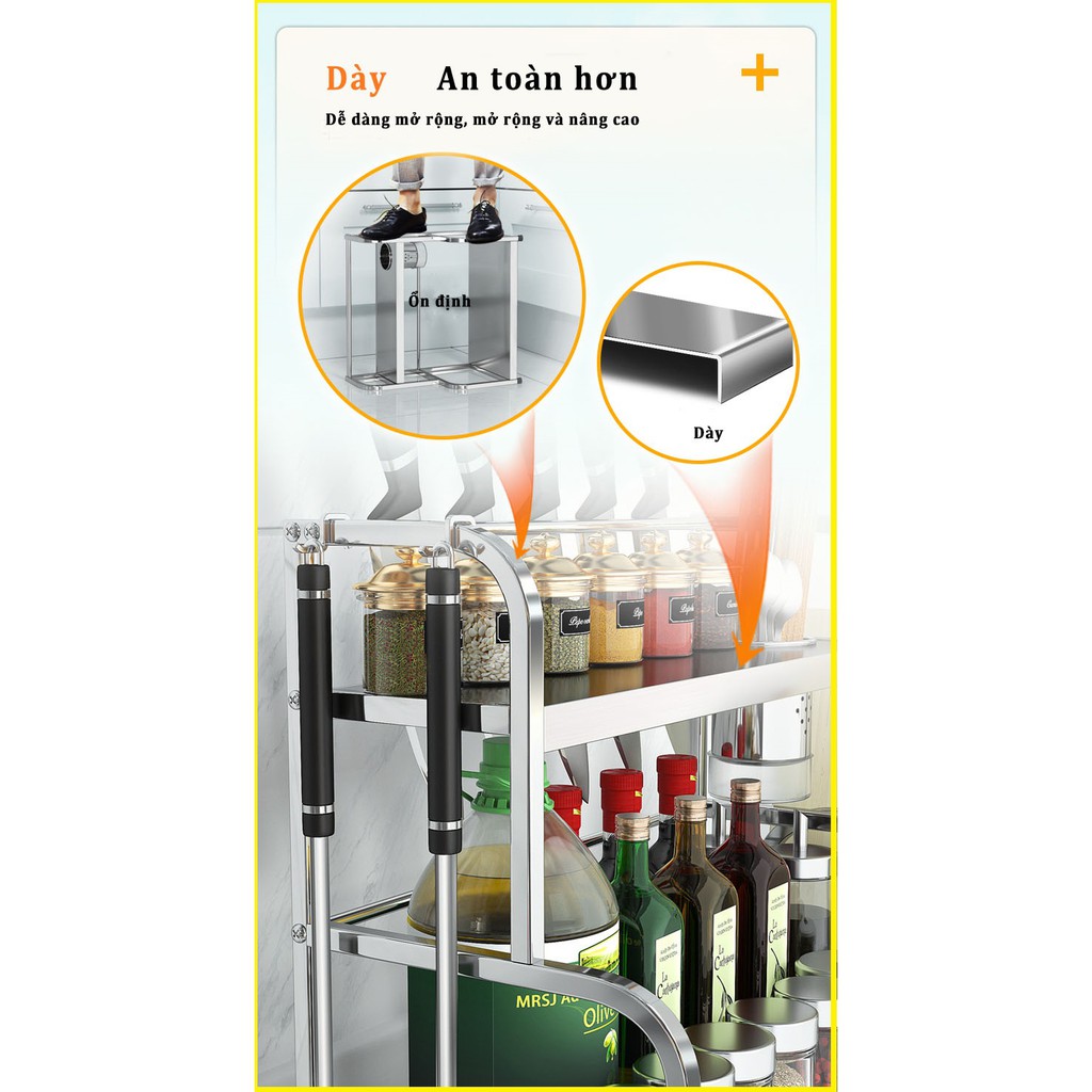 Giá để gia vị inox 2 tầng 30x22x45