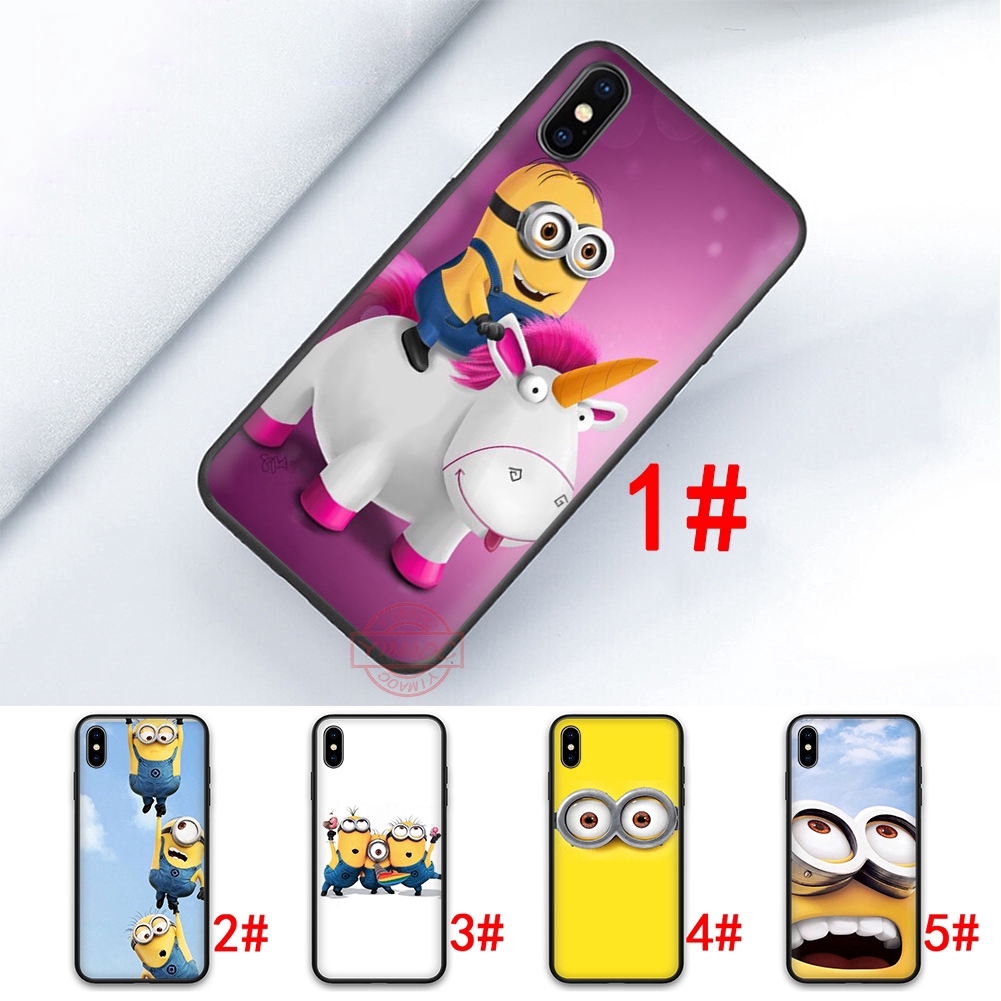Ốp lưng dẻo silicone TPU in hình Minion màu vàng cho điện thoại iPhone XR X XS Max 8 Plus 7 Plus 6S 6 Plus 5S SE 5