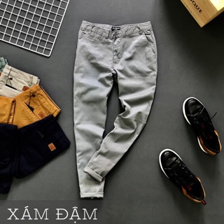 Quâng kaki nam dài, quần kaki nam slimfit, quần kaki nam co giãn