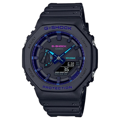 Đồng Hồ Nam Dây Nhựa Casio G-Shock GA-2100VB-1ADR Chính Hãng Lõi Carbon GA-2100VB-1A