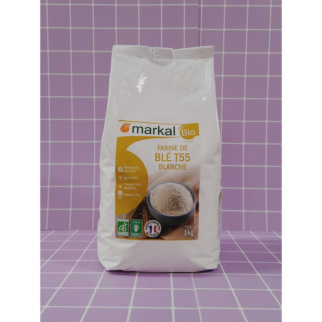 Bột Mì Trắng Đa Dụng Hữu Cơ T55 Markal 1kg