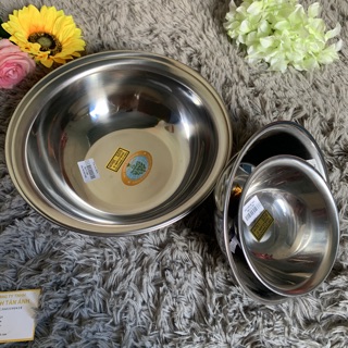 Thau Inox Thanh Chi, Chậu Inox 14->28cm Nhiều Size MTA_MART Sáng Bóng