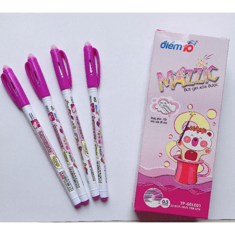 Bút gel xoá được mazzic Thiên Long chính hãng. Hộp 20 cây