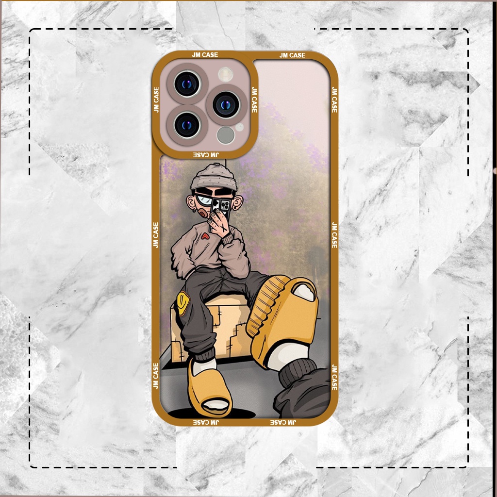 Ốp lưng iphone samsung xiaomi oppo cạnh vuông JM CASE chàng trai selfie