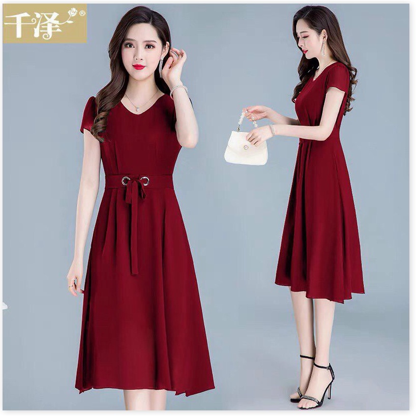 Đầm poly 2 da cực sang dành cho chị em KME FASHION