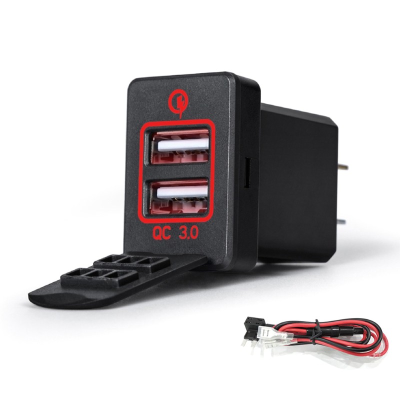 Cốc sạc nhanh 2 cổng USB 3.0 cho Toyota Camry Corolla Rav4 REIZ Cruiser
