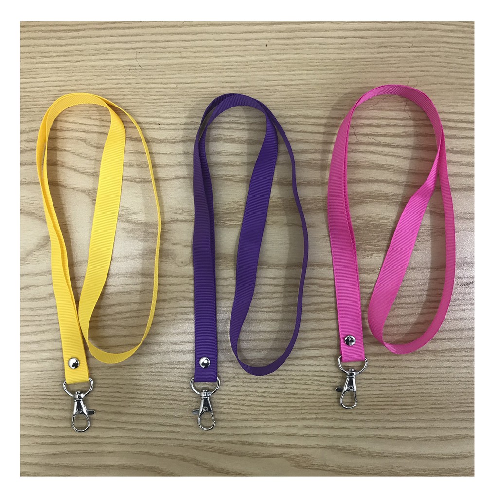 10 Dây đeo thẻ học sinh sinh viên, cán bộ công nhân viên văn phòng lụa mỏng 1.5cm x 90cm