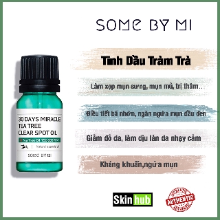 Tinh dầu tràm trà some by mi 30 days miracle tea tree clear spot oil 10ml skin hub
