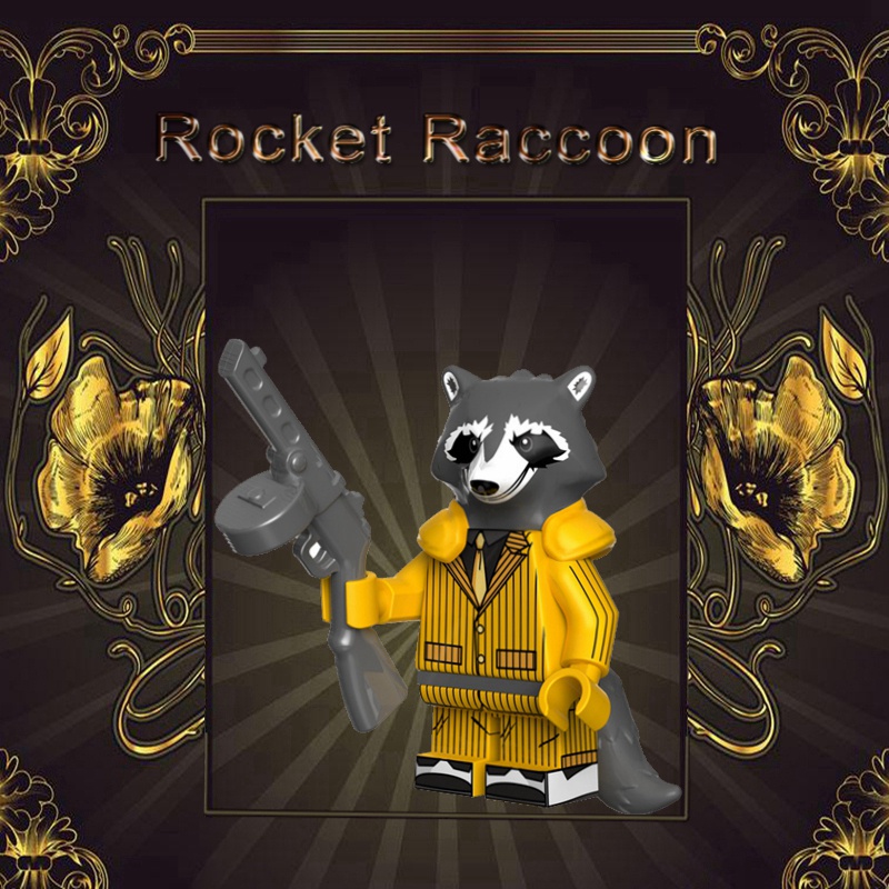 Mô Hình Nhân Vật Rocket Raccoon Guardians of the Galaxy Tự Lắp Ráp Độc Đáo