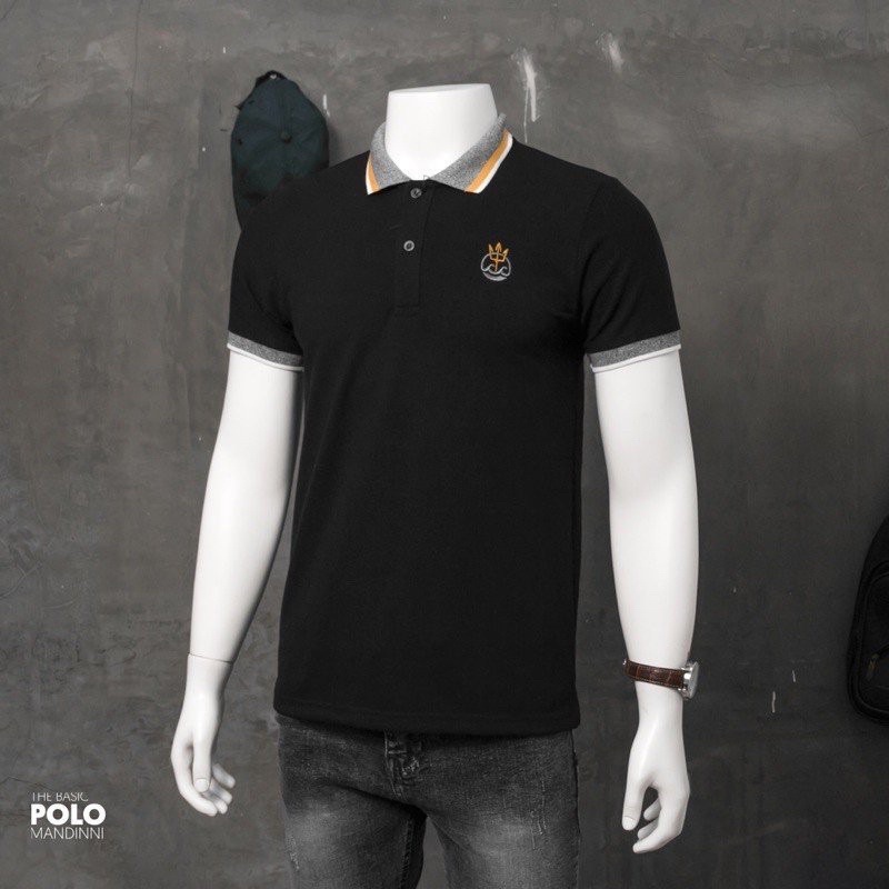 Áo thun ngắn tay có cổ nam chất cá sấu dày mát thêu logo kiểu dáng Hàn Quốc siêu đẹp