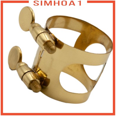 1 Piece Metal Ligature Clip Clamp for Saxophone Mouthpiece Golden Soprano