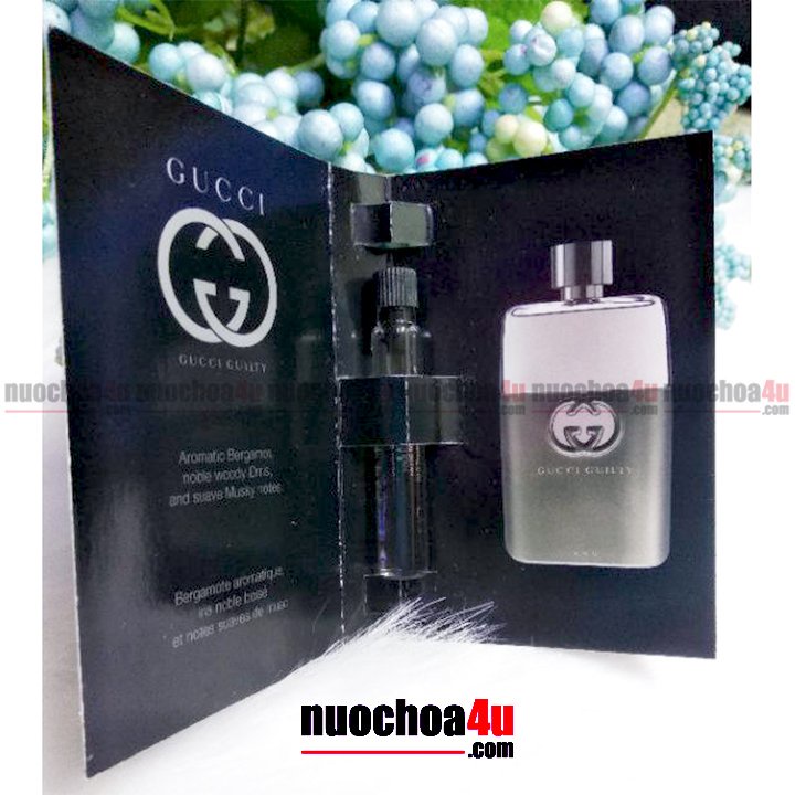 Nước hoa nam (vial) GUCCI-Guilty Pour Homme EDP 1.5ml (Vial - dạng ống - hàng chính hãng)