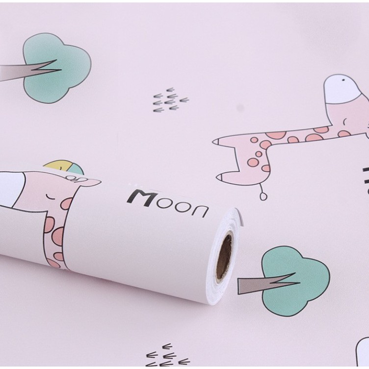 Cuộn 10m giấy dán tường HƯƠU CAO CỔ khổ rộng 45cm