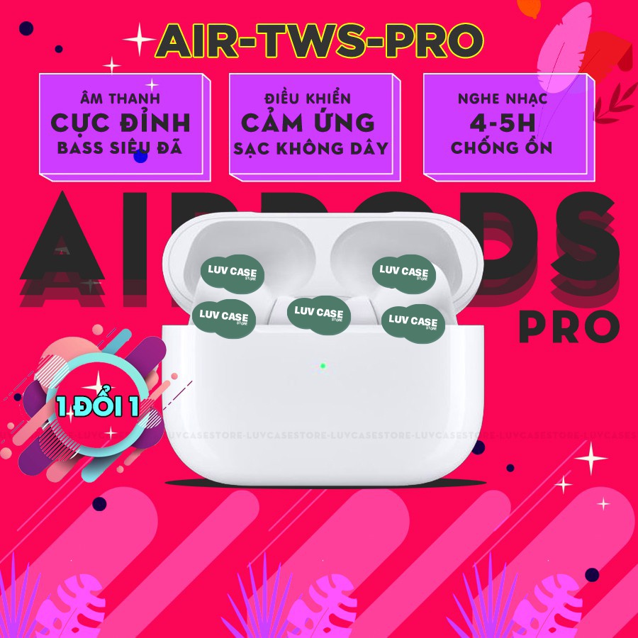 Tai Nghe Bluetooth Pro Phiên Bản Sạc Không Dây Định vị, Đổi Tên, Xuyên Âm, Chống Ồn, 2021